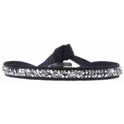 Les Interchangeables Bracelet A31536 - Bracelet Tissu Bleu Cristaux de haute qualité Femme | Femme Bracelet
