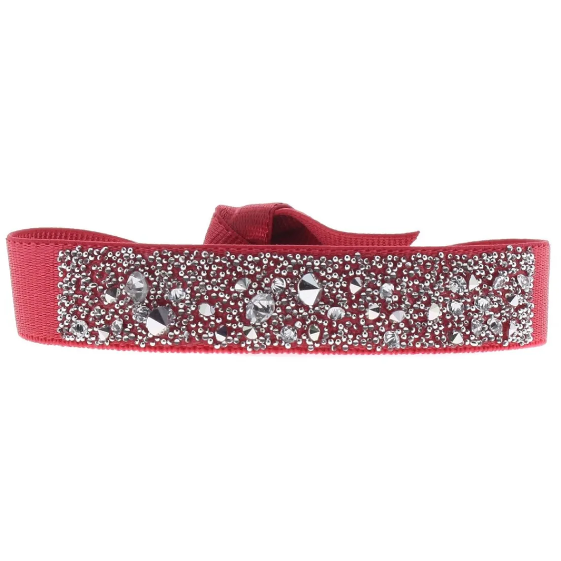 Les Interchangeables Bracelet A38333 - Bracelet Tissu Rouge Cristaux de haute qualité Femme | Femme Bracelet