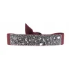 Les Interchangeables Bracelet A36479 - Bracelet Tissu Rouge Cristaux de haute qualité Femme | Femme Bracelet