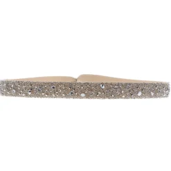 Les Interchangeables Bracelet A39612 - Bracelet Tissu Beige Cristaux de haute qualité Femme | Femme Bracelet