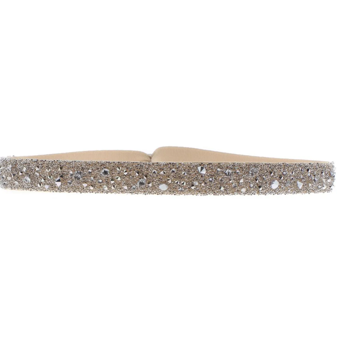 Les Interchangeables Bracelet A39612 - Bracelet Tissu Beige Cristaux de haute qualité Femme | Femme Bracelet