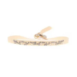 Les Interchangeables Bracelet A40132 - Bracelet Tissu Rose Cristaux de haute qualité Femme | Femme Bracelet
