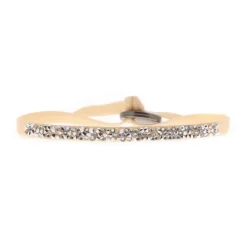 Les Interchangeables Bracelet A37643 - Bracelet Tissu Rose Cristaux de haute qualité Femme | Femme Bracelet