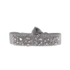Les Interchangeables Bracelet A36464 - Bracelet Tissu Marron Cristaux de haute qualité Femme | Femme Bracelet