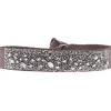 Les Interchangeables Bracelet A36475 - Bracelet Tissu Marron Cristaux de haute qualité Femme | Femme Bracelet