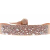 Les Interchangeables Bracelet A39571 - Bracelet Tissu Orange Cristaux de haute qualité Femme | Femme Bracelet