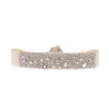 Les Interchangeables Bracelet A36455 - Bracelet Tissu Beige Cristaux de haute qualité Femme | Femme Bracelet