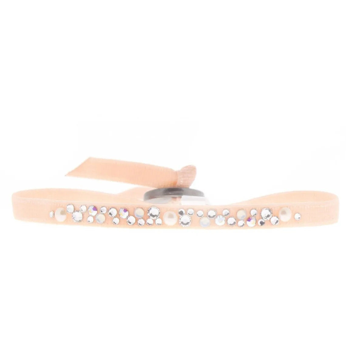 Les Interchangeables Bracelet A41162 - Bracelet Tissu Rose Cristaux de haute qualité Femme | Femme Bracelet