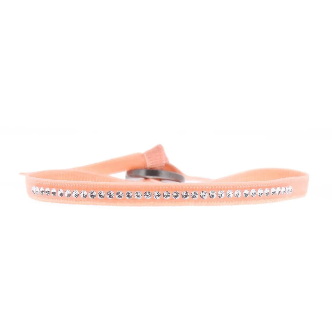 Les Interchangeables Bracelet A35957 - Bracelet Tissu Rose Cristaux de haute qualité Femme | Femme Bracelet
