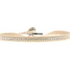 Les Interchangeables Bracelet A17651 - Bracelet Tissu Rose Cristaux de haute qualité Femme | Femme Bracelet