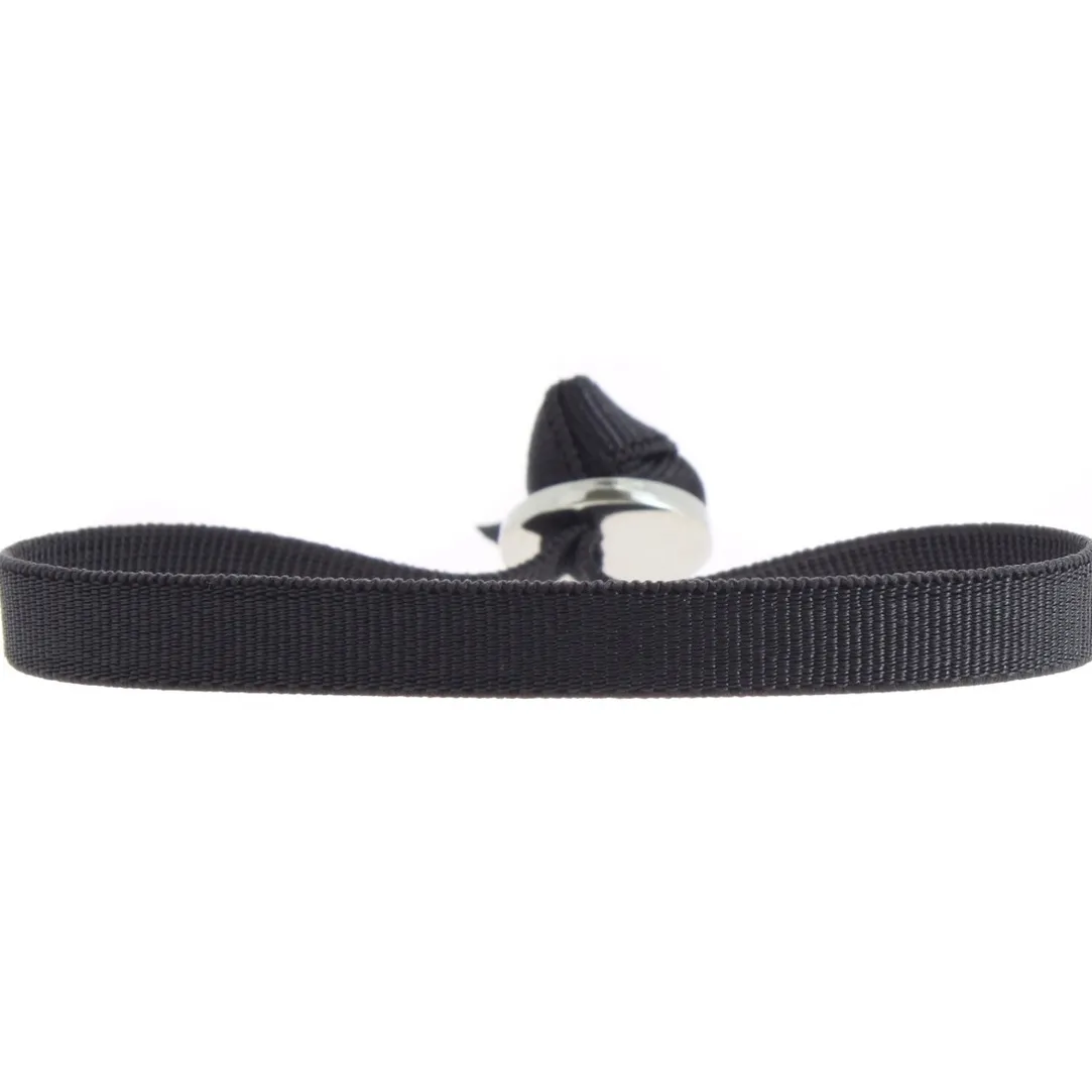 Les Interchangeables Bracelet A50451 - Ruban 6mm Noir Femme | Femme Bracelet