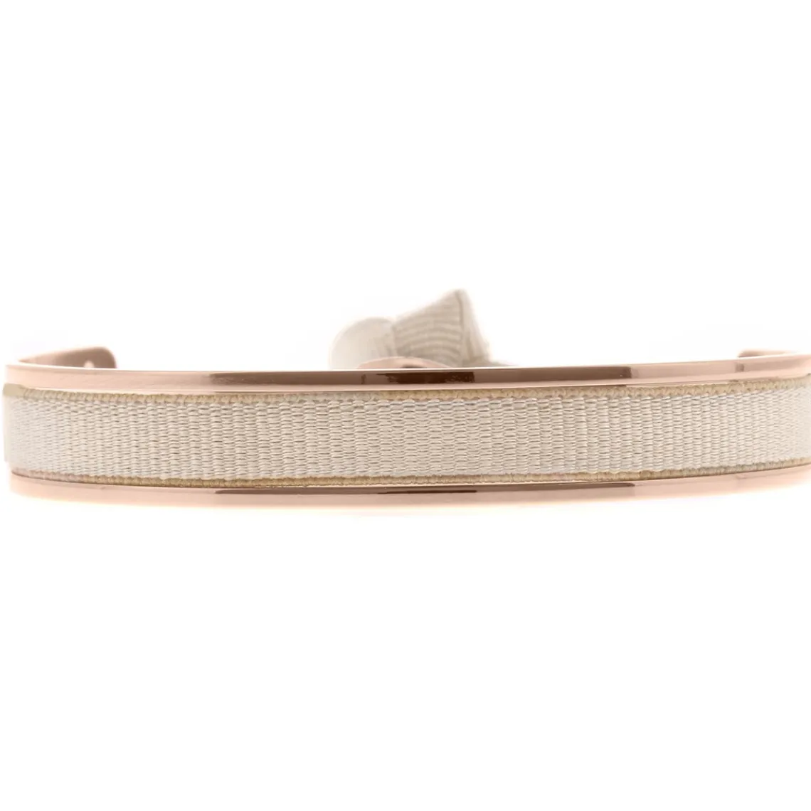 Les Interchangeables Bracelet A47402 - Jonc Ruban Interchangeables 6mm Beige Femme | Femme Bracelet