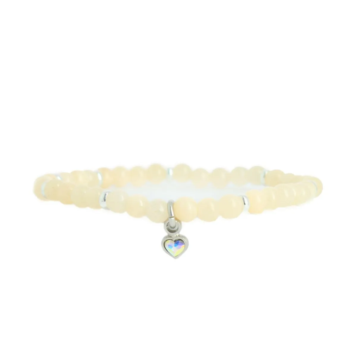 Les Interchangeables Bracelet A59941 - Perle Coeur Blanc Femme | Femme Bracelet