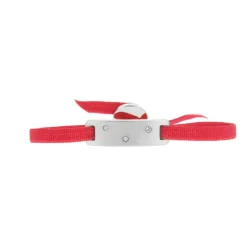 Les Interchangeables Bracelet A59134 - Plaque Ruban Brossée Strasse Framboise Femme | Femme Bracelet