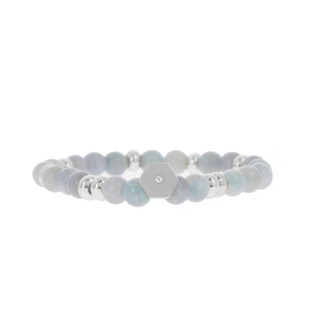 Les Interchangeables Bracelet A58804 - Perle Forme Écrou Bleu Jean Femme | Femme Bracelet