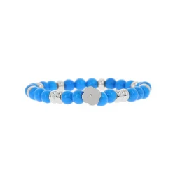 Les Interchangeables Bracelet A58820 - Perle Forme Fleur Bleu Femme | Femme Bracelet
