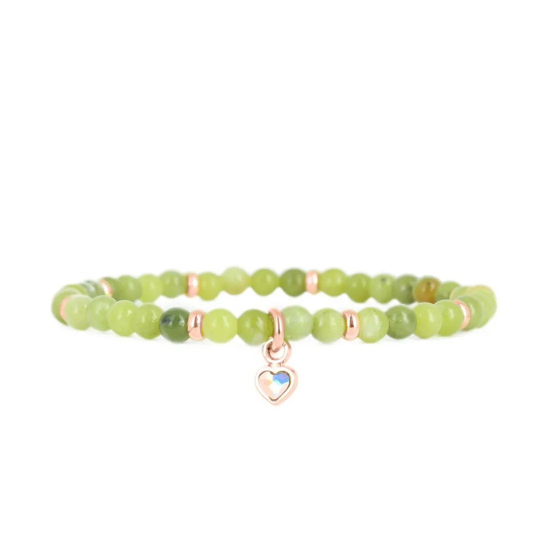 Les Interchangeables Bracelet A59921 - Perles Coeur Kaki Femme | Femme Bracelet