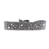 Les Interchangeables Bracelet A36480 - Bracelet Tissu Gris Cristaux de haute qualité Femme | Femme Bracelet