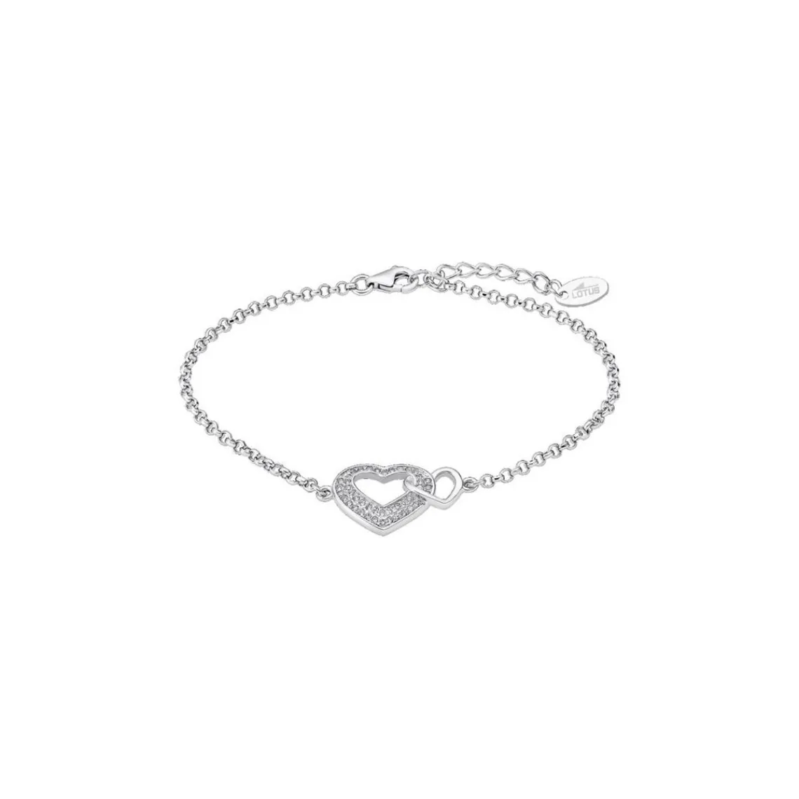 Lotus Silver Bracelet LP1917-2/1 - coeur 16cm + 3cm reglable moments Argent Femme | Femme Bracelet
