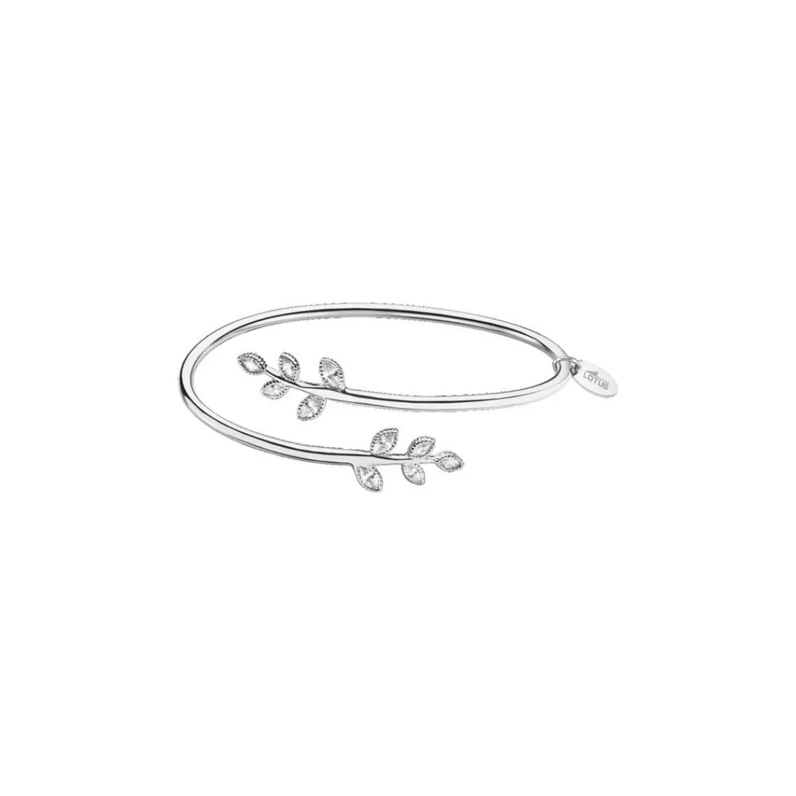 Lotus Silver Bracelet Pure Essentiel LP1783-2-1 - Bracelet Rigide Argent Feuille Inversees Femme | Femme Bracelet