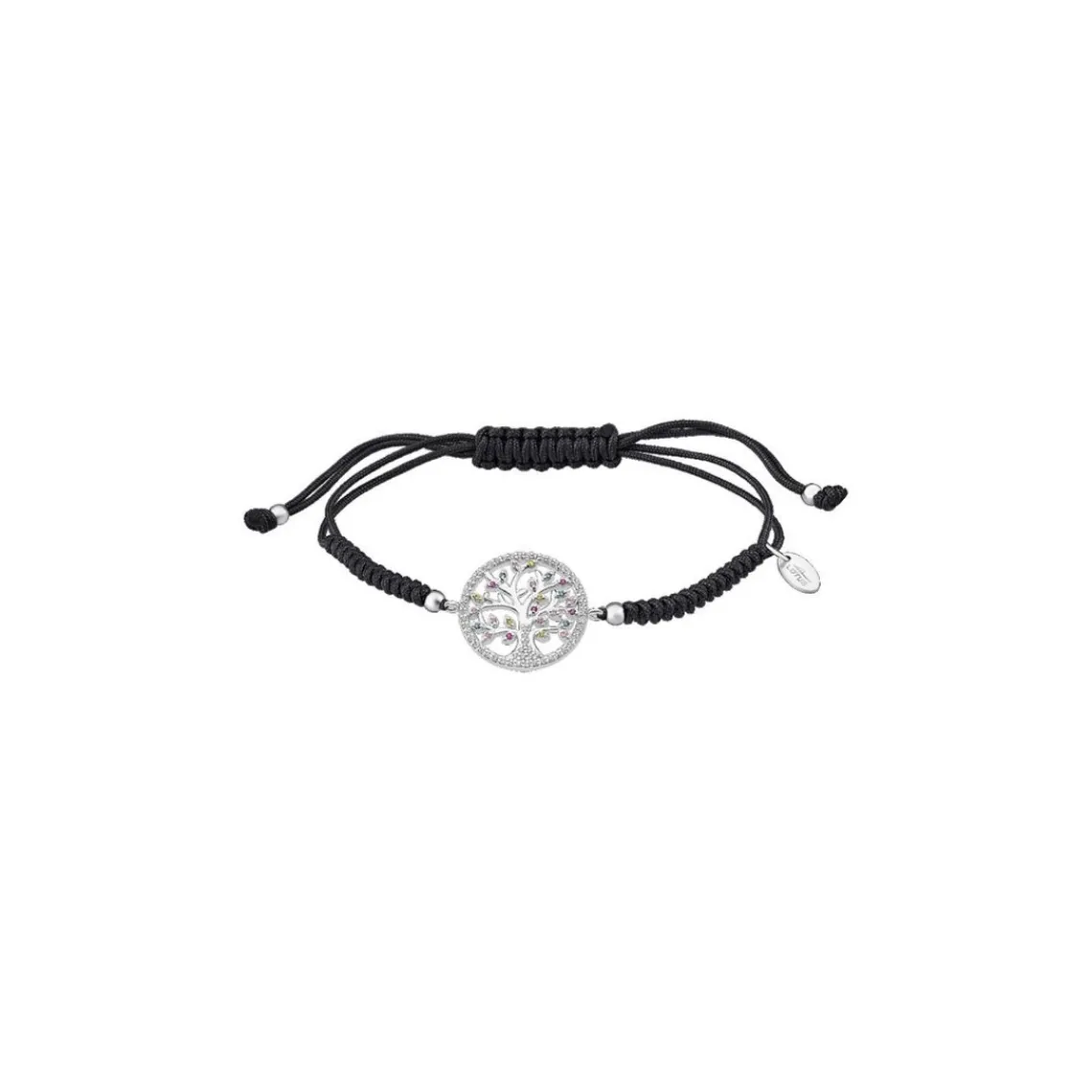 Lotus Silver Bracelet Tree Of Life LP1896-2-2 - Bracelet Argent Arbre De Vie Nylon Noir Femme | Femme Bracelet