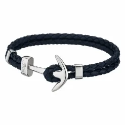 Lotus Style Bijoux Bracelet Lotus Style LS1832-2-4 - Bracelet Urban Man Double Tressés Bleu Ancre Acier Homme | Homme Bracelet