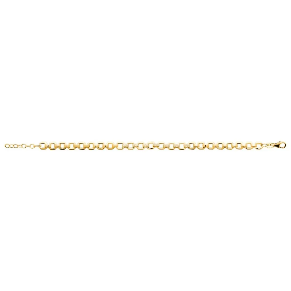 Maison de la Bijouterie Bracelet maille femme oxyde de zirconium plaqué or UW3VZ5ZV | Femme Bracelet