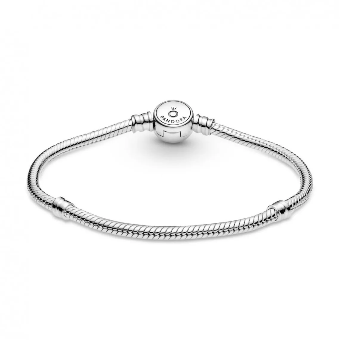 Pandora Bracelet Maille Serpent Fermoir Médaillon Bleu Bijoux | Femme Bracelet