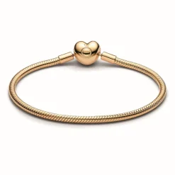 Pandora Bracelet maille serpent fermoir cœur Doré | Femme Bracelet