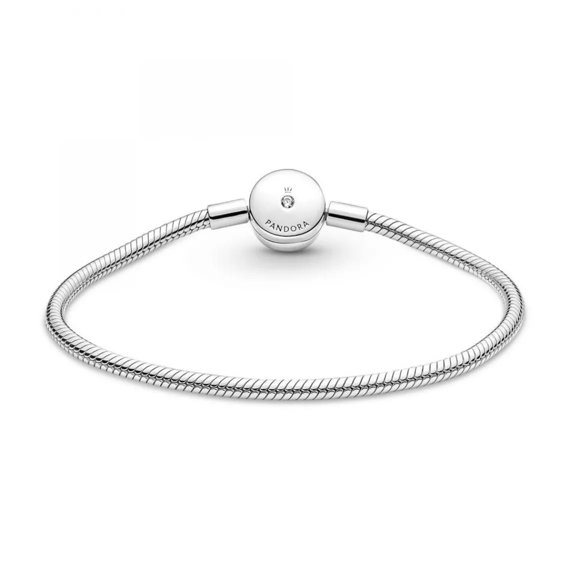 Pandora Bracelet Maille Serpent Halo de cristaux blanc Moments | Femme Bracelet