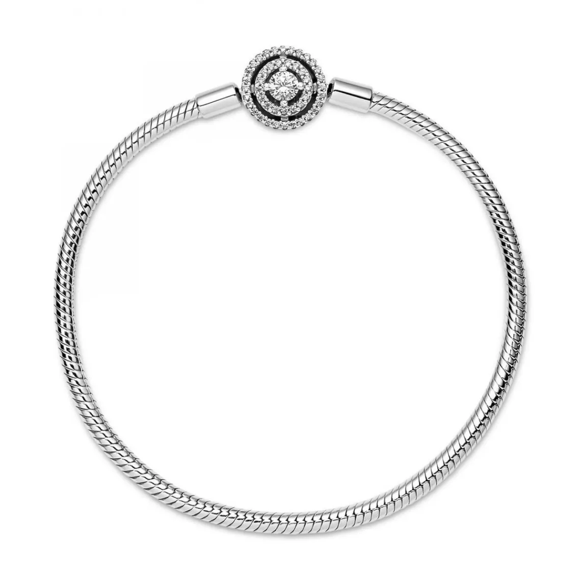 Pandora Bracelet Maille Serpent Halo de cristaux blanc Moments | Femme Bracelet