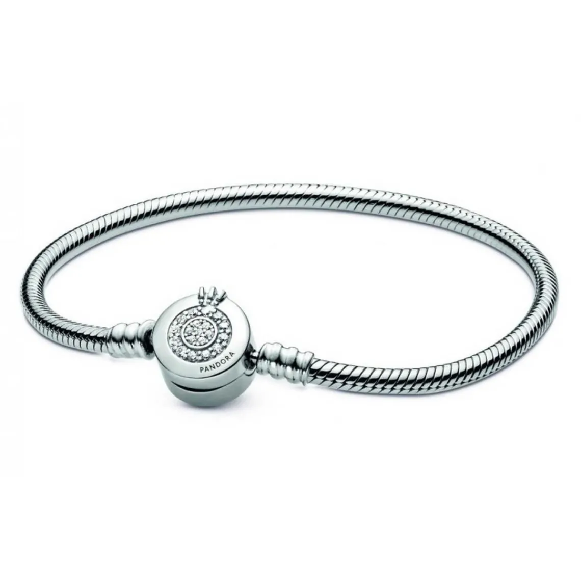 Pandora Bracelet Maille Serpent O Couronné Signature | Femme Bracelet