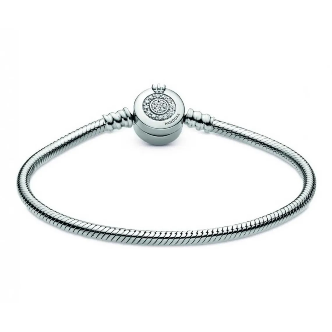Pandora Bracelet Maille Serpent O Couronné Signature | Femme Bracelet
