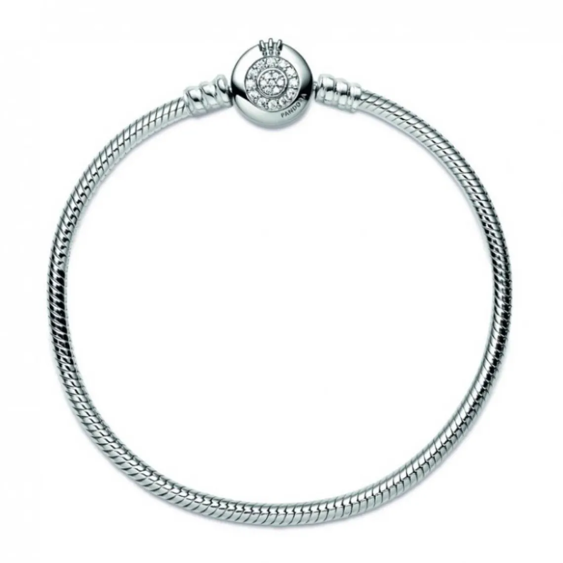 Pandora Bracelet Maille Serpent O Couronné Signature | Femme Bracelet