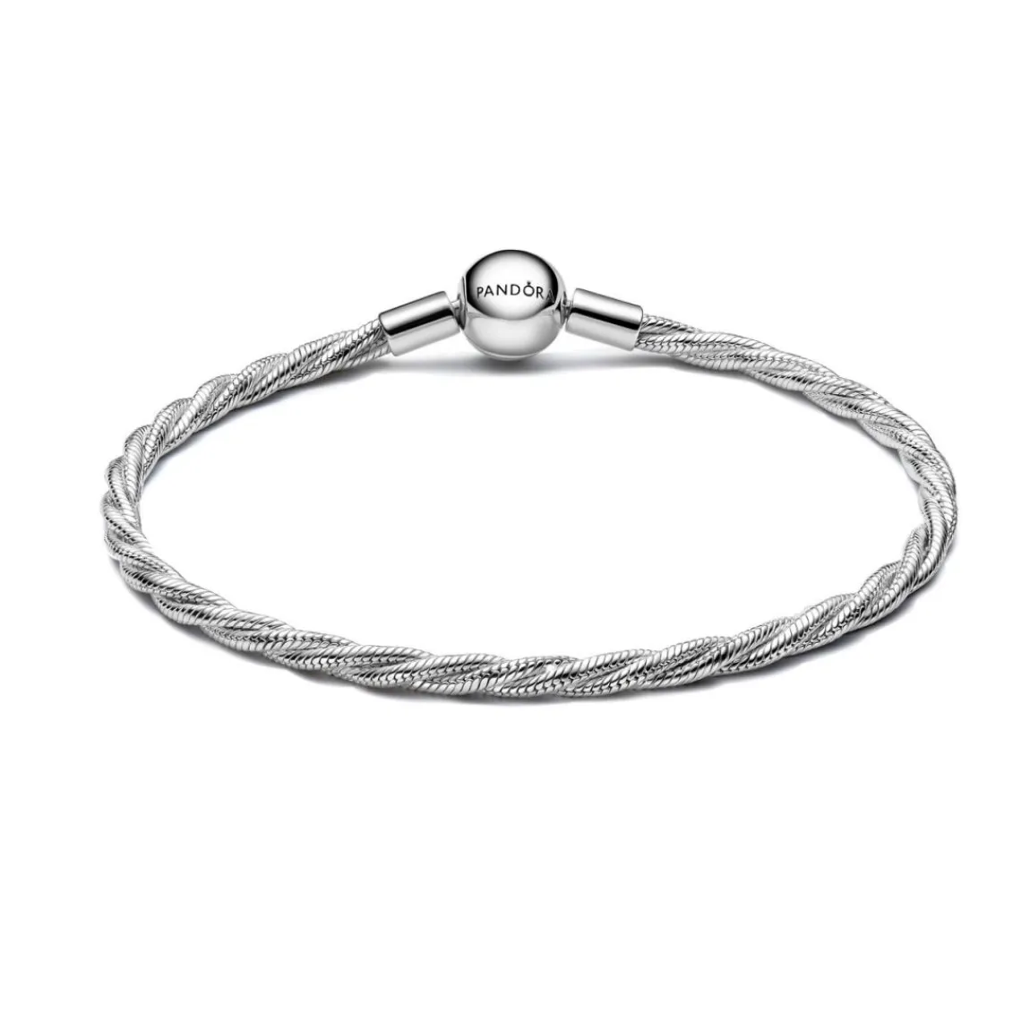 Pandora Bracelet Maille Serpent Torsadée Fermoir Rond | Femme Bracelet