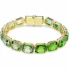 Swarovski Bijoux Bracelet Millenia Taille octogonale Dégradé de couleur Vert Placage de ton or | Femme Bracelet