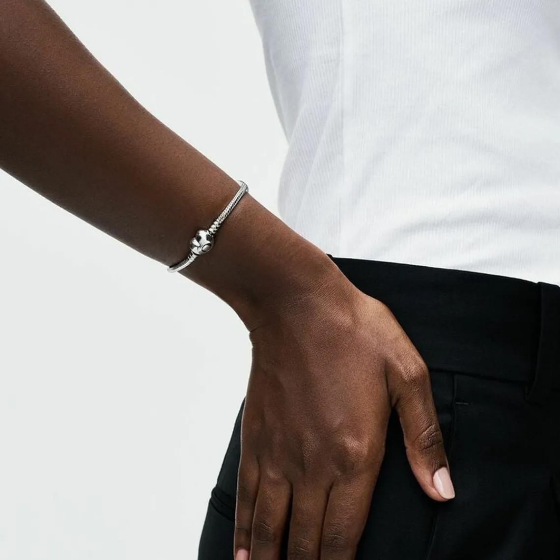 Pandora Bracelet Moments Maille Serpent Fermoir Cœur | Femme Bracelet