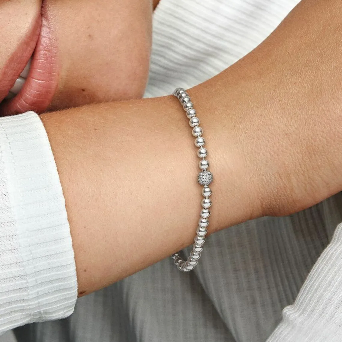 Pandora Bracelet Signature Sphère et Pavé | Femme Bracelet