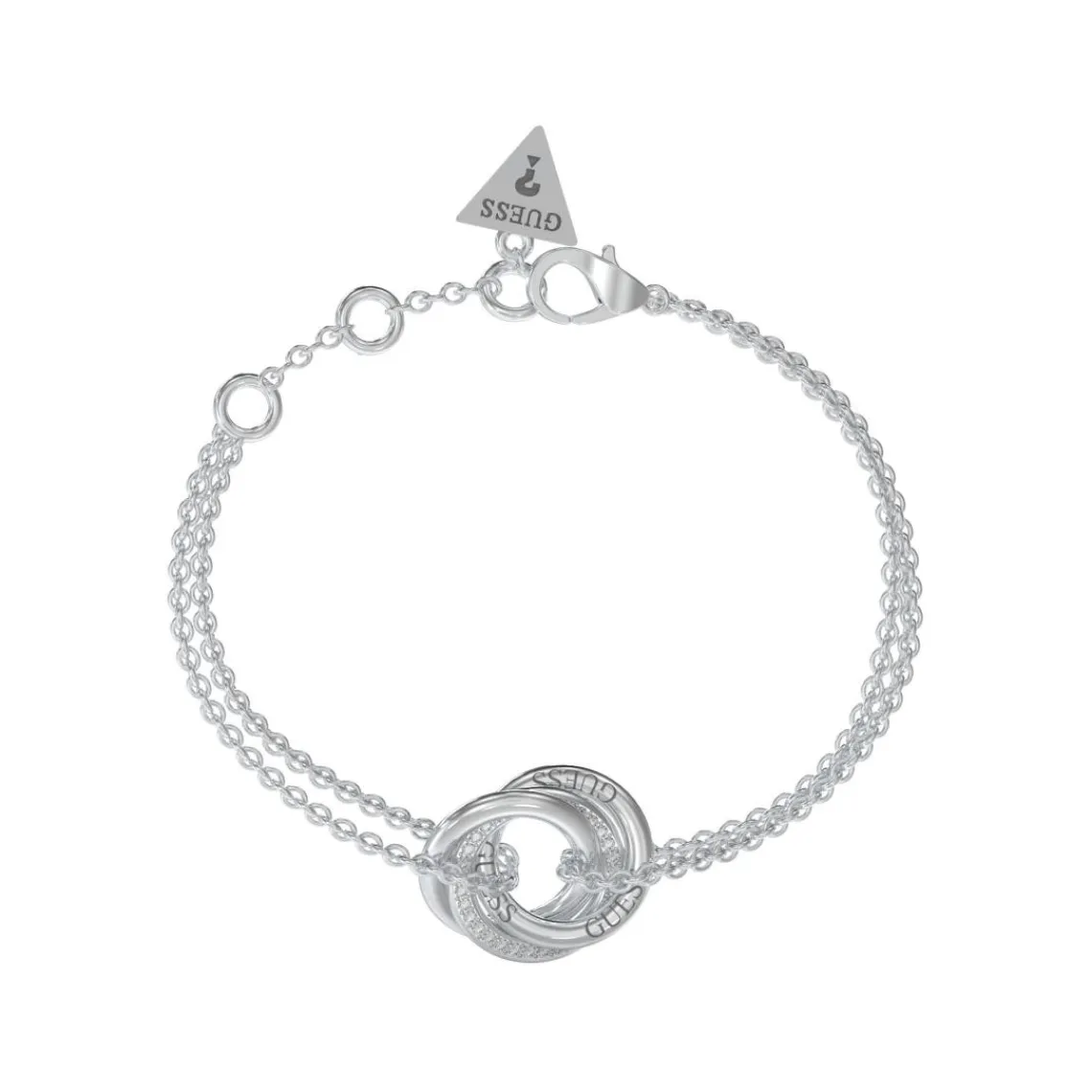 Guess Bijoux Bracelet Perfect Acier Rhodié Mini Liens | Femme Bracelet