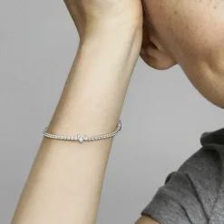 Pandora Bracelet Rivière Cœur Scintillant Timeless | Femme Bracelet