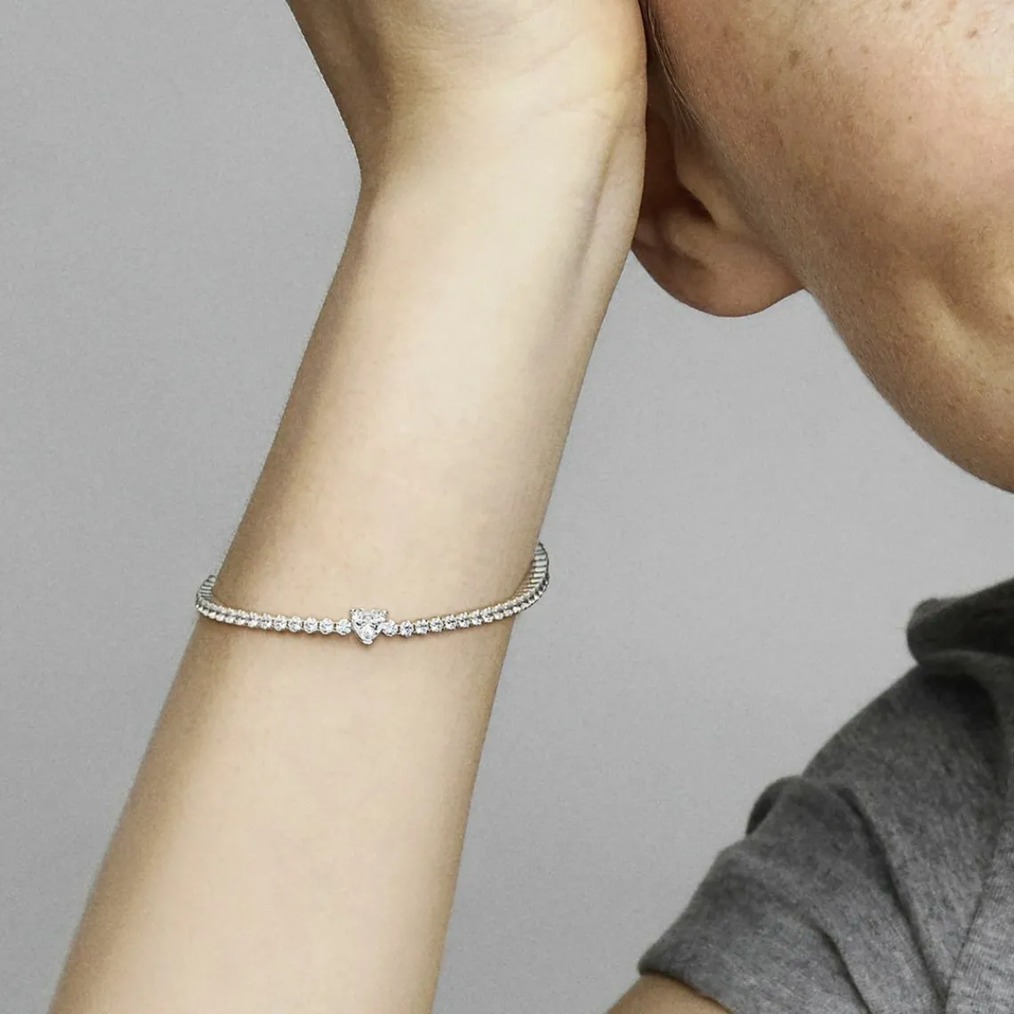 Pandora Bracelet Rivière Cœur Scintillant Timeless | Femme Bracelet