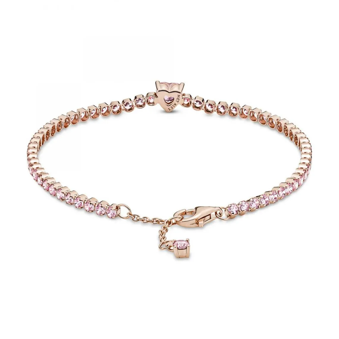 Pandora Bracelet Rivière Pavé avec cristaux rose Timeless | Femme Bracelet