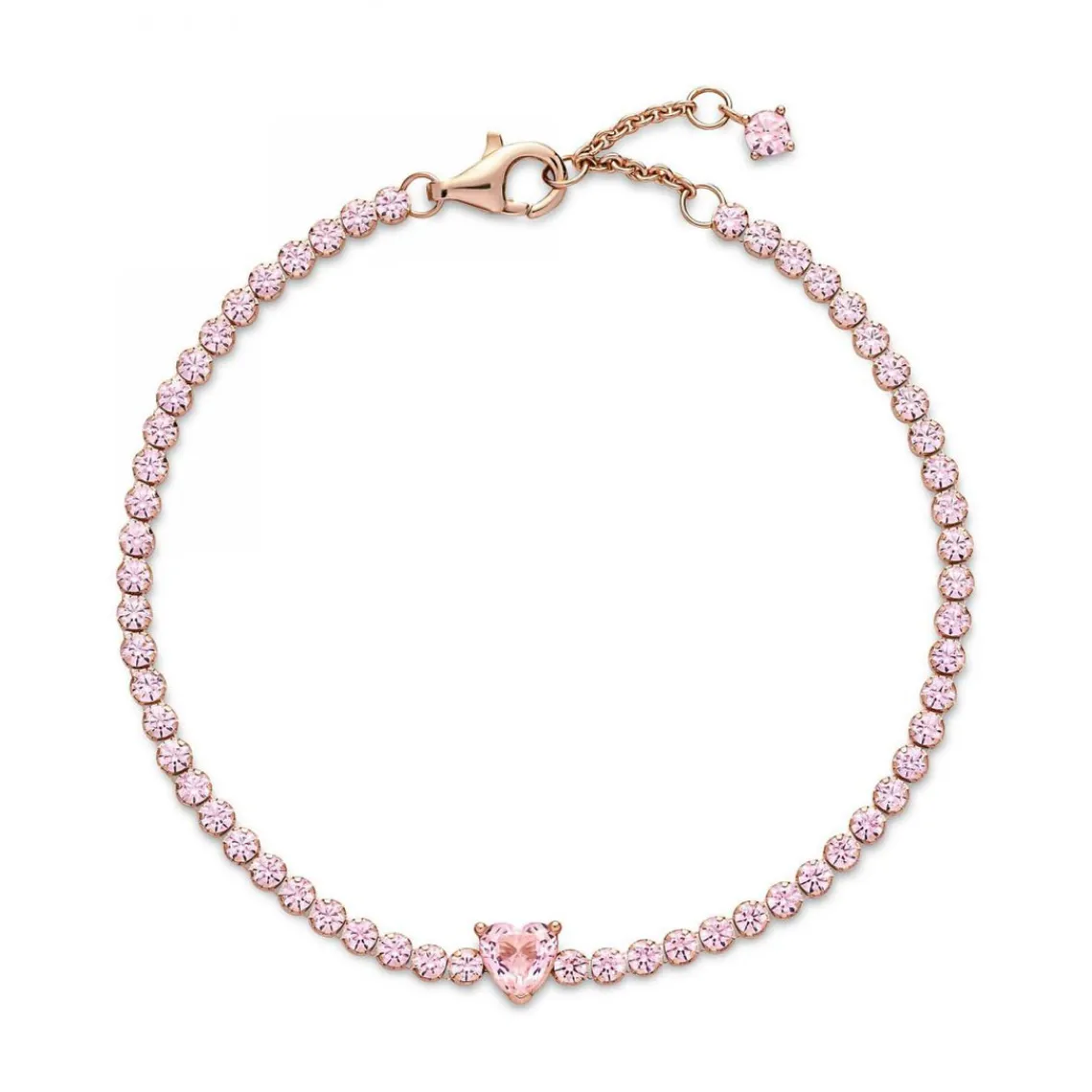 Pandora Bracelet Rivière Pavé avec cristaux rose Timeless | Femme Bracelet