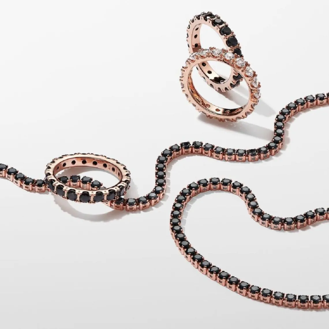 Pandora Bracelet Rivière Scintillant Noir | Femme Bracelet