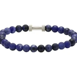 Rochet Bracelet B266012 - ZEN Perles Lapis Lazuli Acier Moleté Homme | Homme Bracelet