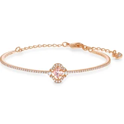 Swarovski Bijoux Bracelet Swarovski 5516476 - Bracelet métal rhodié rose Femme | Femme Bracelet