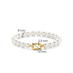 Ti Sento Bracelet - 23036YP Argent Doré Perles Synthétiques | Femme Bracelet