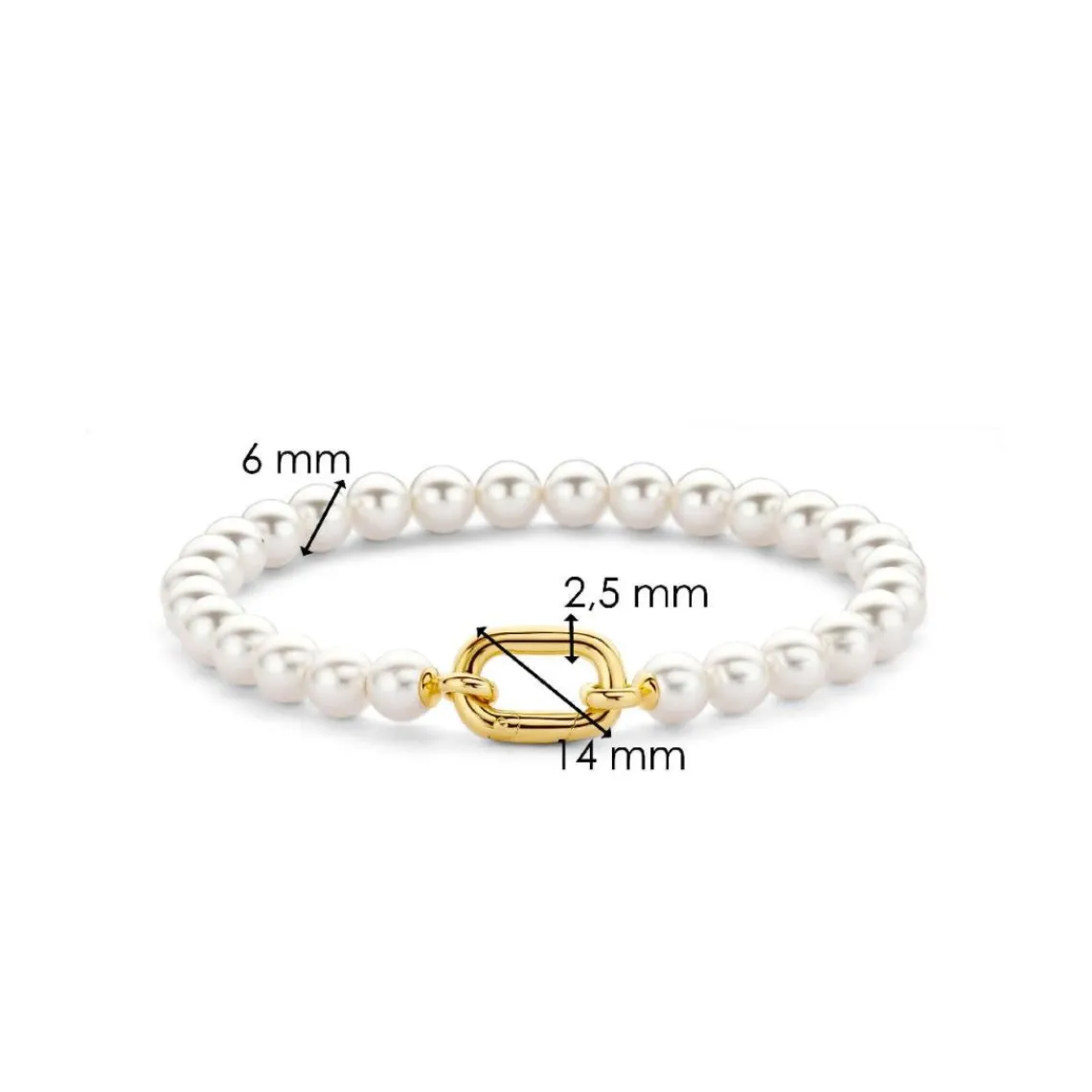 Ti Sento Bracelet - 23037YP Argent Doré Perles Synthétiques | Femme Bracelet