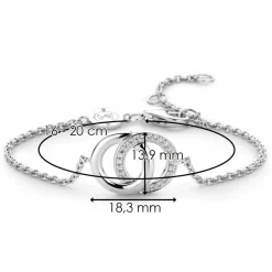 Ti Sento Bracelet 2790ZI - Bracelet Anneaux entrelacés Argent Femme | Femme Bracelet