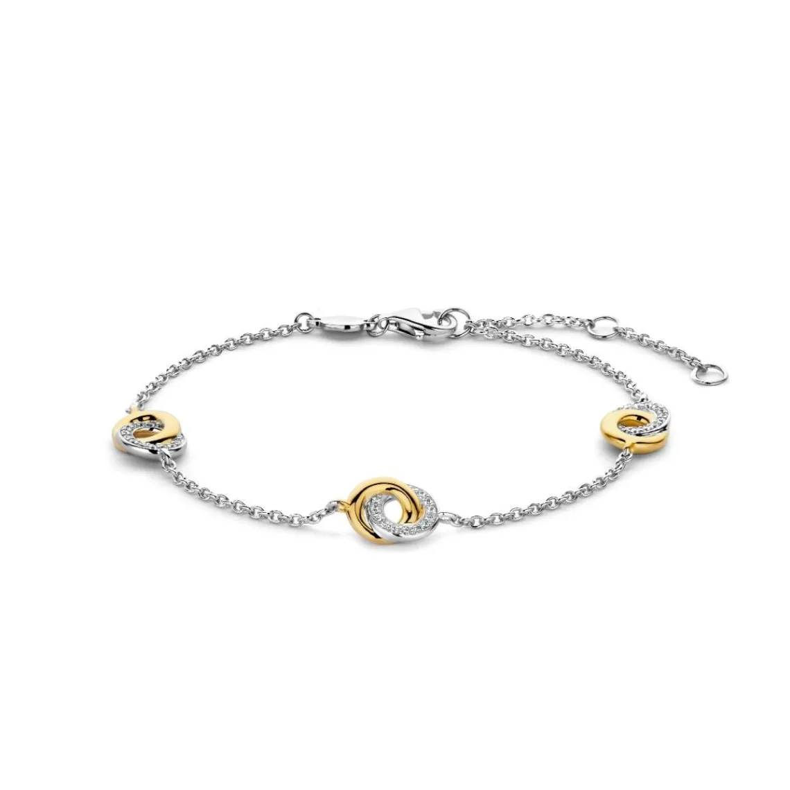 Ti Sento Bracelet - 2925ZY Argent Bicolore Et Anneaux Entrelacés | Femme Bracelet